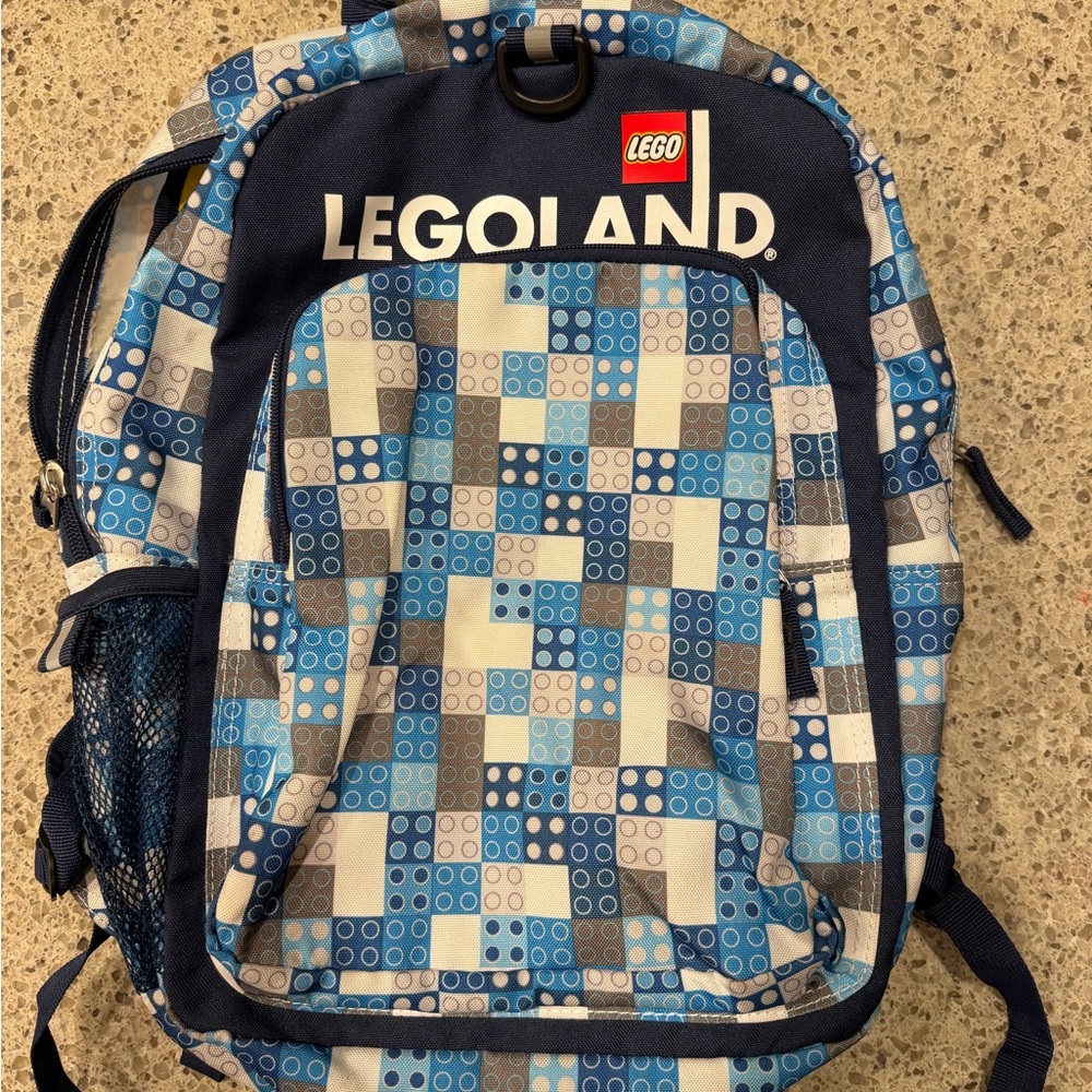 LEGO Blue and Yellow Backpack and lunch box - used